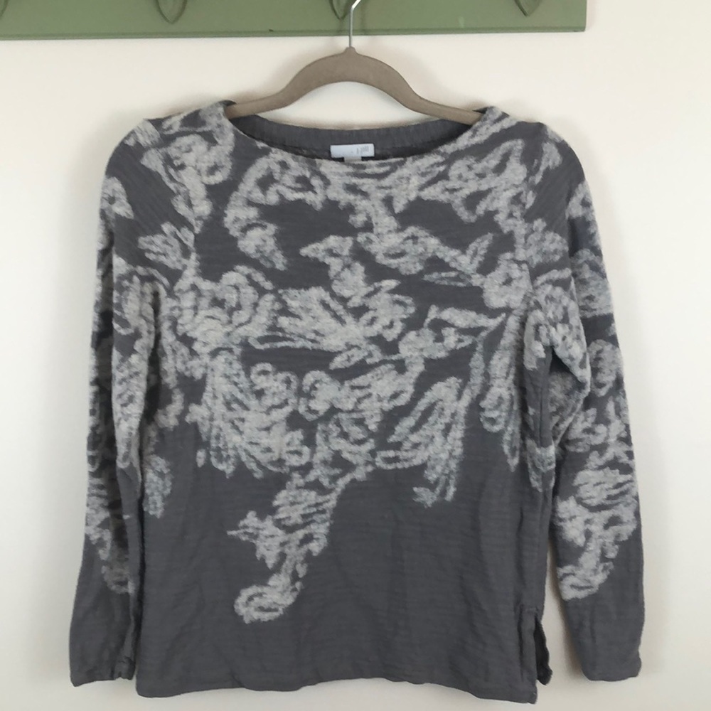 J Jill Gray Textured Top